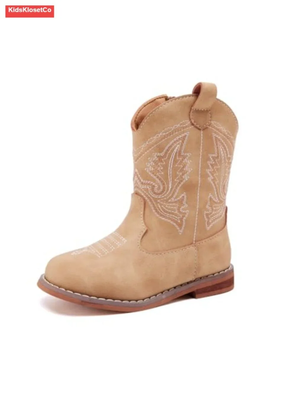 Toddler Cowboy Boots - Lightweight Western Boots with Side Zipper, Anti-Slip